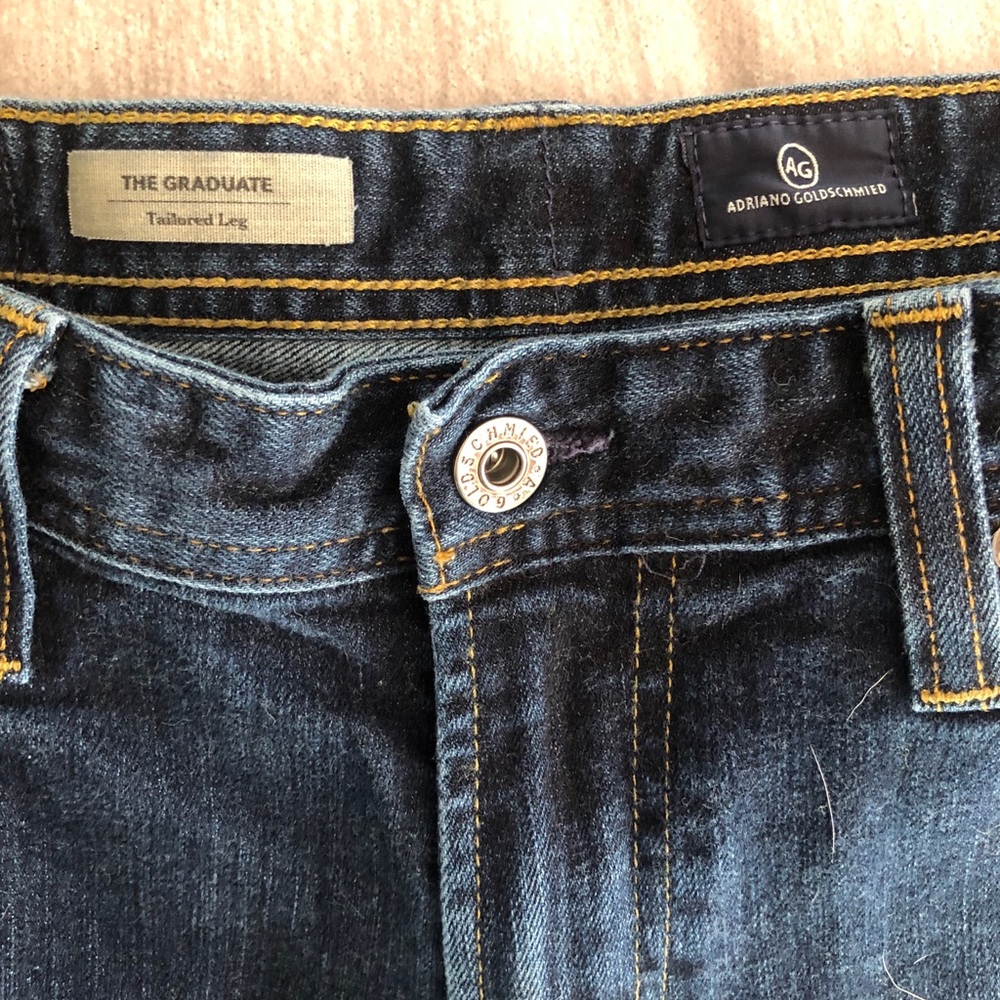 AG “The Graduate” Tailored Leg Denim Blue Jeans - Picture 5 of 6